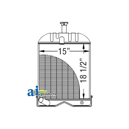 A & I Products Radiator w/ 3.500" Neck 34.25" x19.75" x8.75" A-579004M91